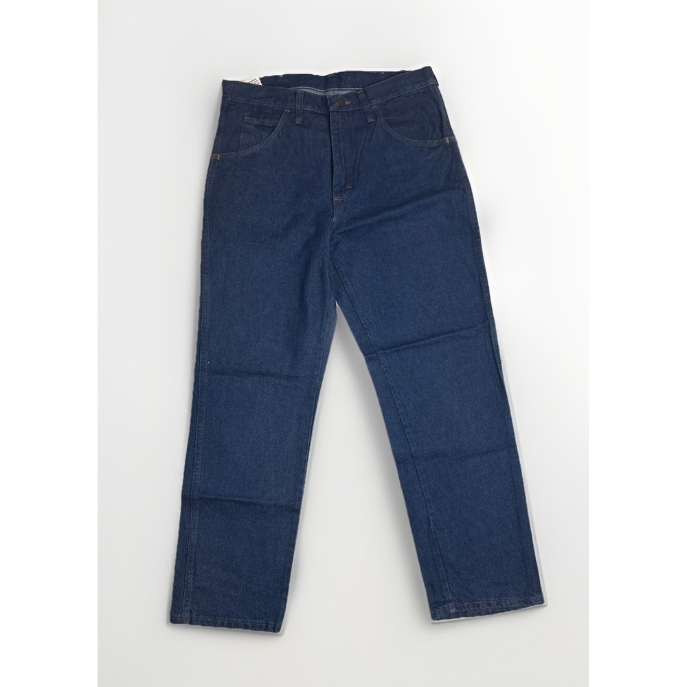 Vintage 90s Rustler Heavyweight Denim Jeans Dark Wash Straight Leg Mens 33x30